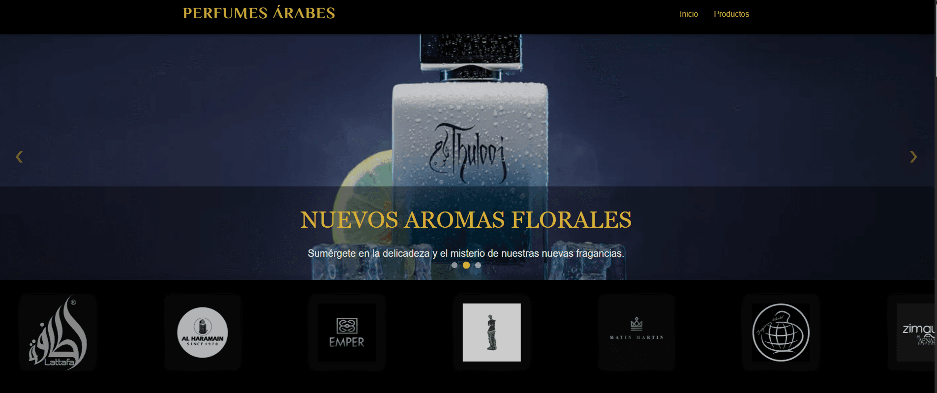 Captura de Perfumería Online