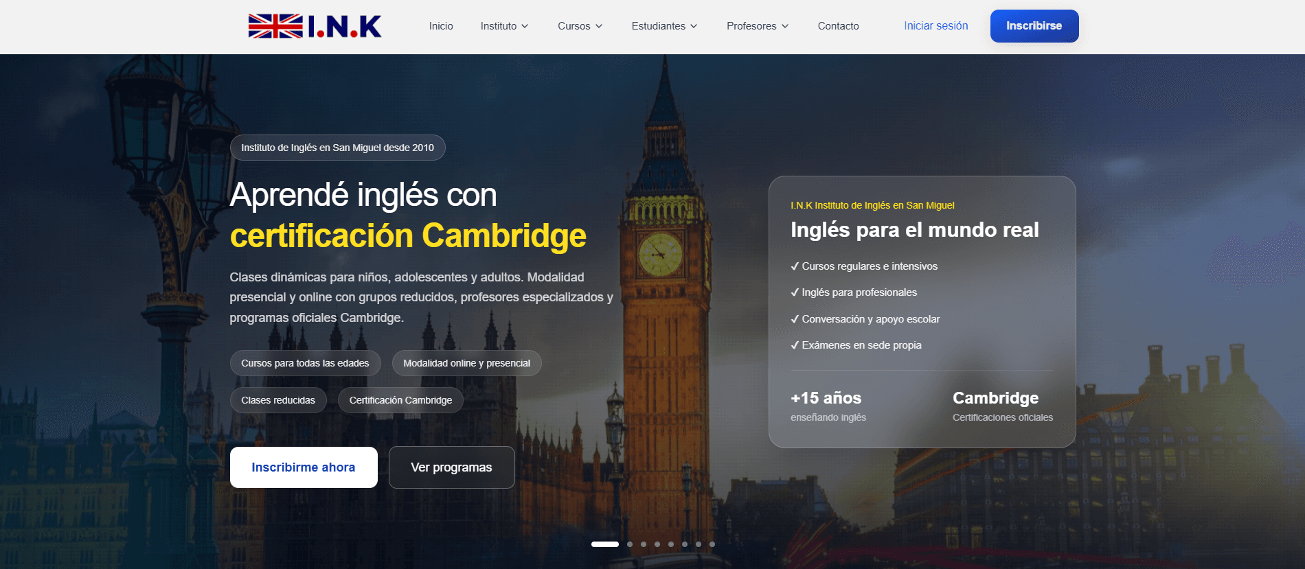 Captura de Instituto de Inglés I.N.K